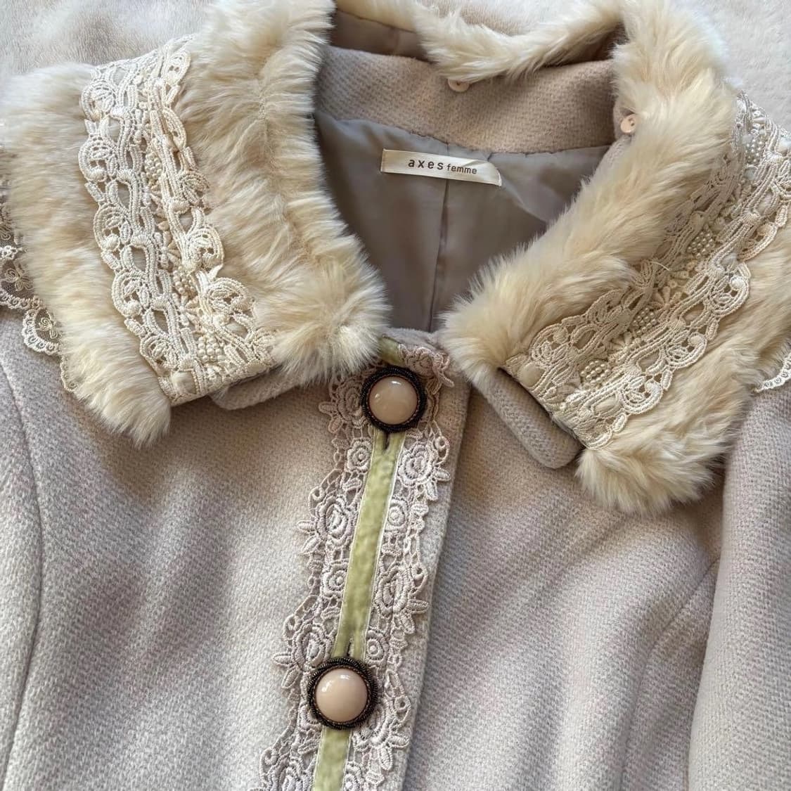 엑시즈팜 히메갸루 라벤더 코트 라떼갸루 빈티지 짜잔씨 상품이미지2