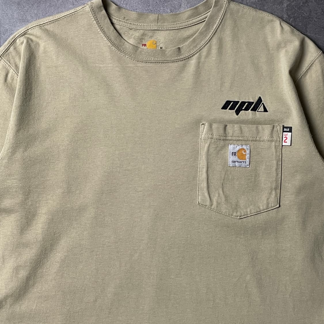 CARHARTT 칼하트 베이지 코튼 긴팔 티셔츠 A01022 상품이미지3