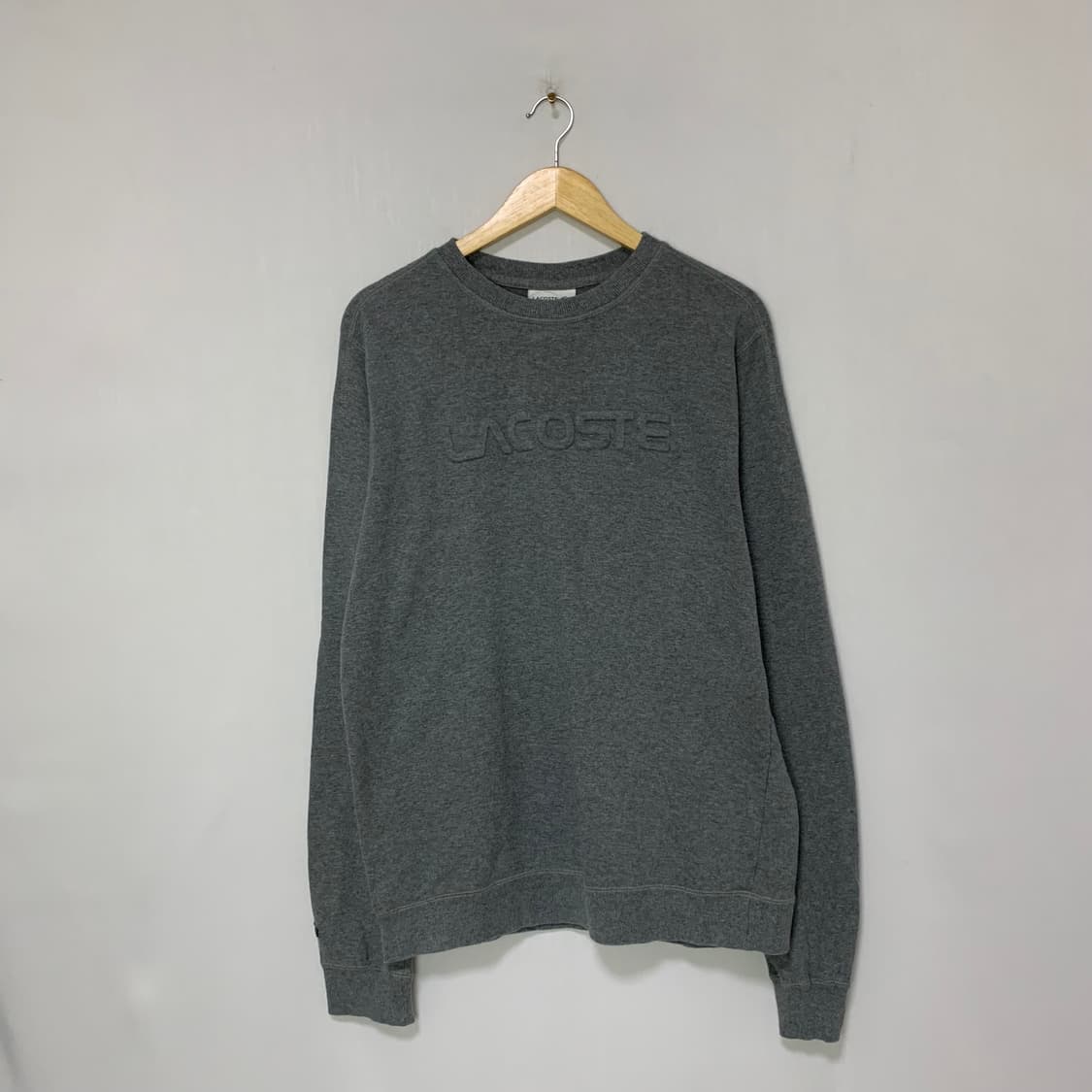 라코스테 맨투맨 그레이 로고  L 빈티지 상품이미지1