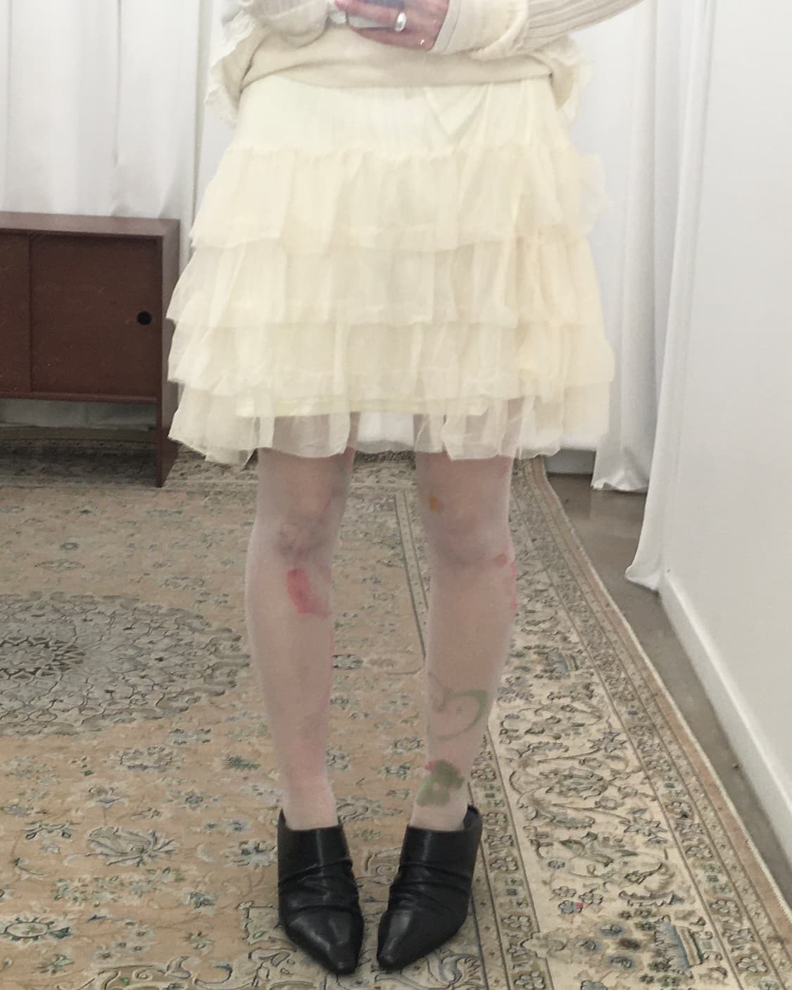 아이보리 캉캉 스커트 상품이미지1