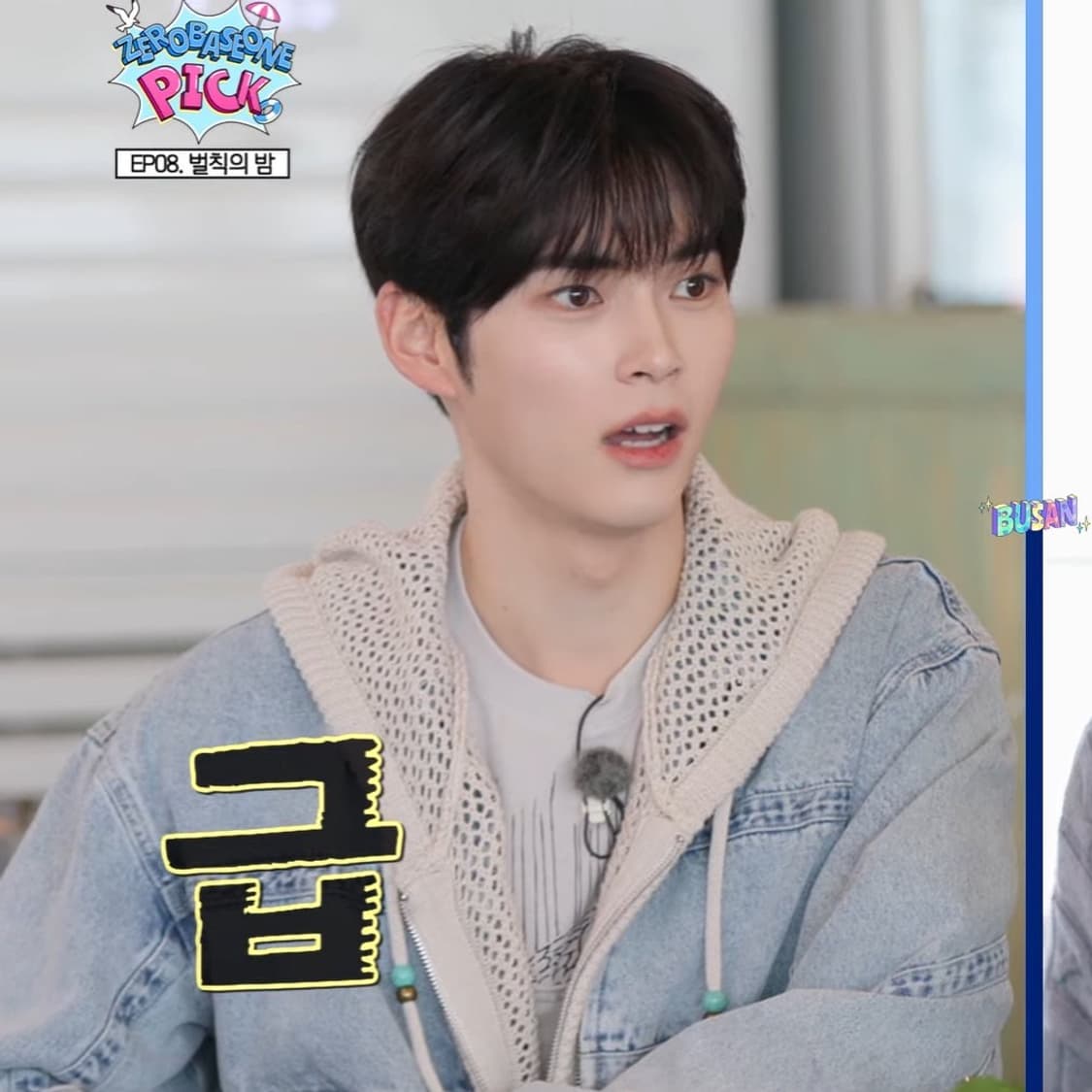 (제베원 성한빈 착용) 피지컬 디파트먼트 비즈 메쉬드 니트 후드집업 그린 상품이미지2