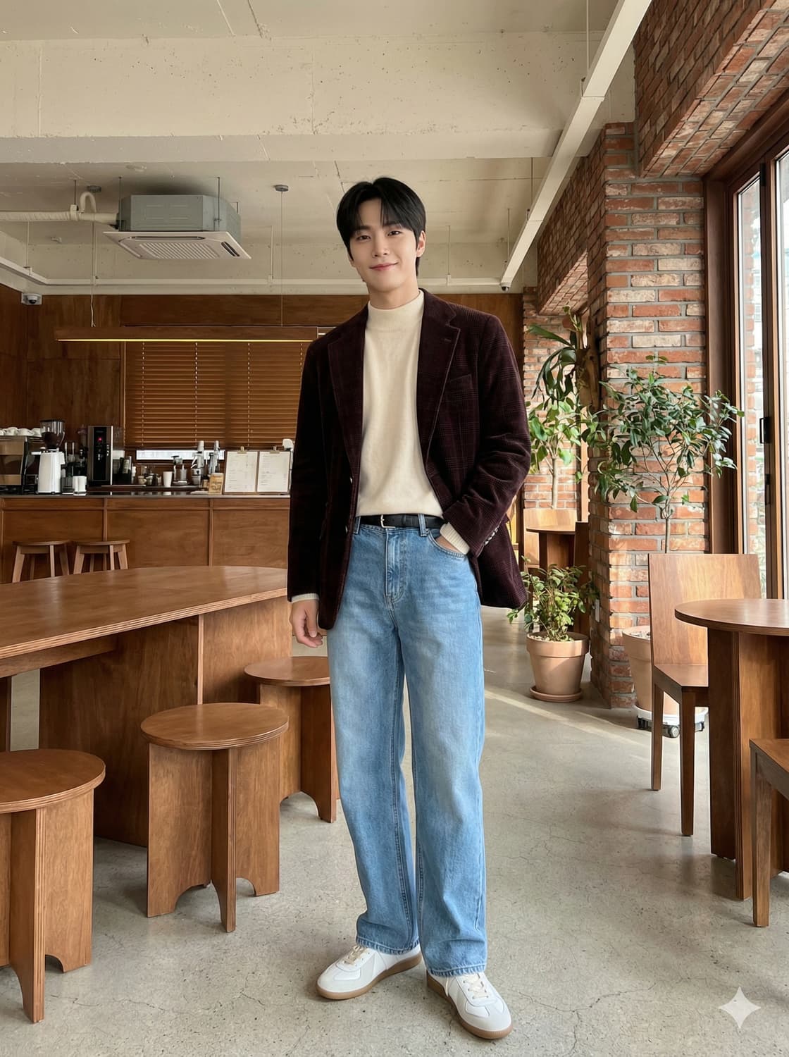 HERMES 에르메스 남성 코듀로이 체크 블레이저 상품이미지1