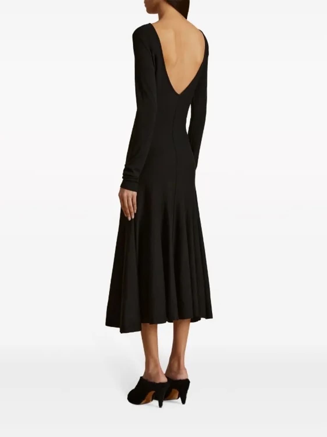 (정품/새상품) KHAITE 케이트 블랙 버진울 스쿱 백 니트 드레스 상품이미지8