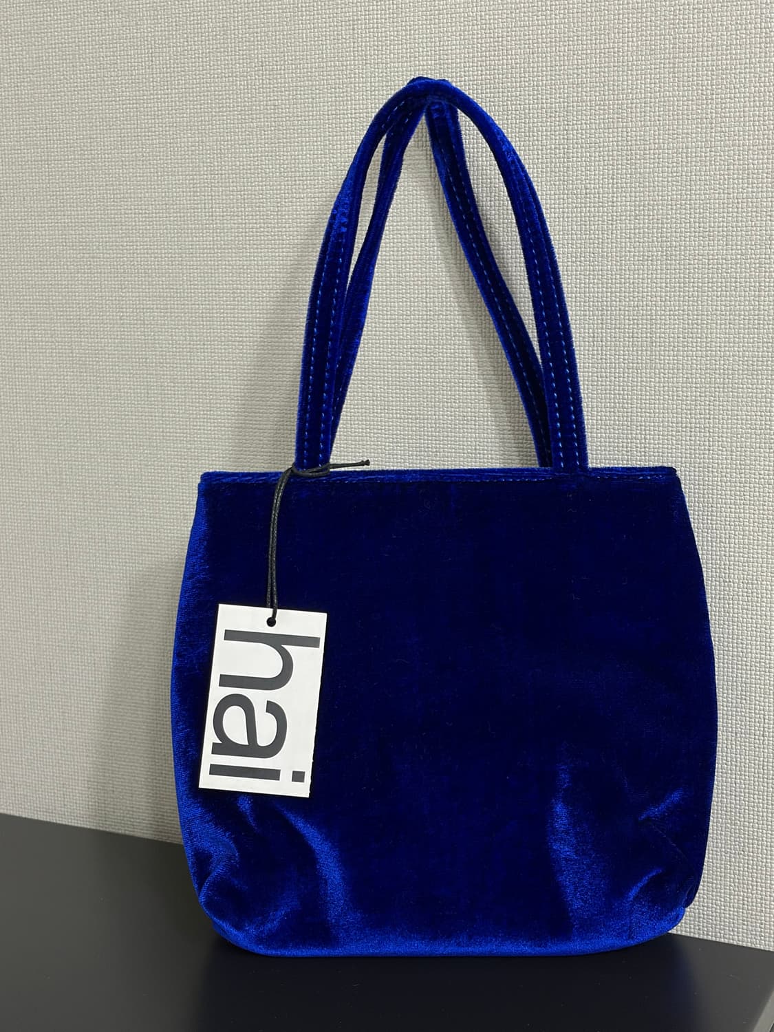 Hai 여성 리틀 벨벳 토트백 - 부티크블루 상품이미지1