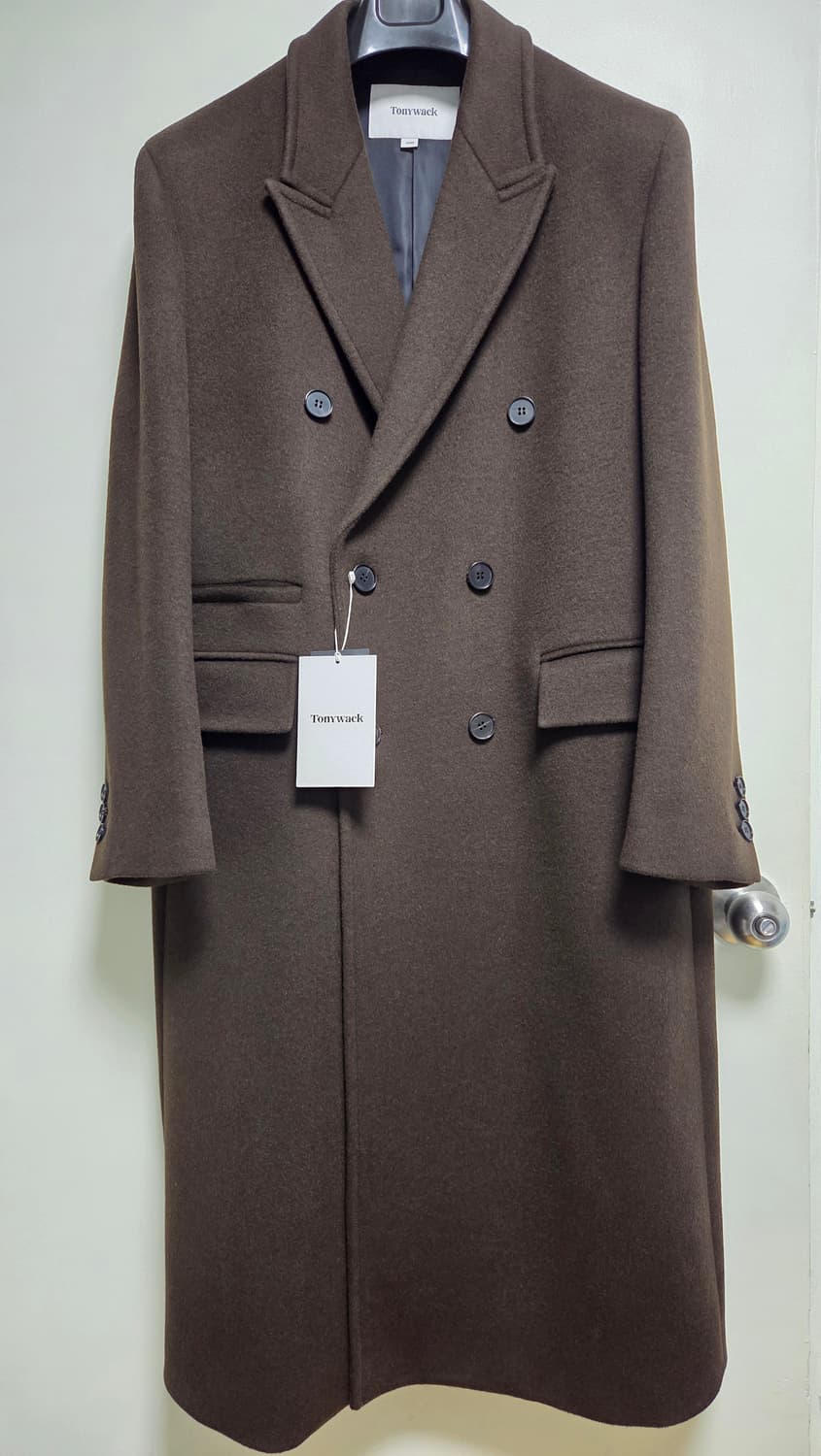 48 M) 새상품 토니웩 캐시미어 더블 코트 다크브라운 상품이미지2