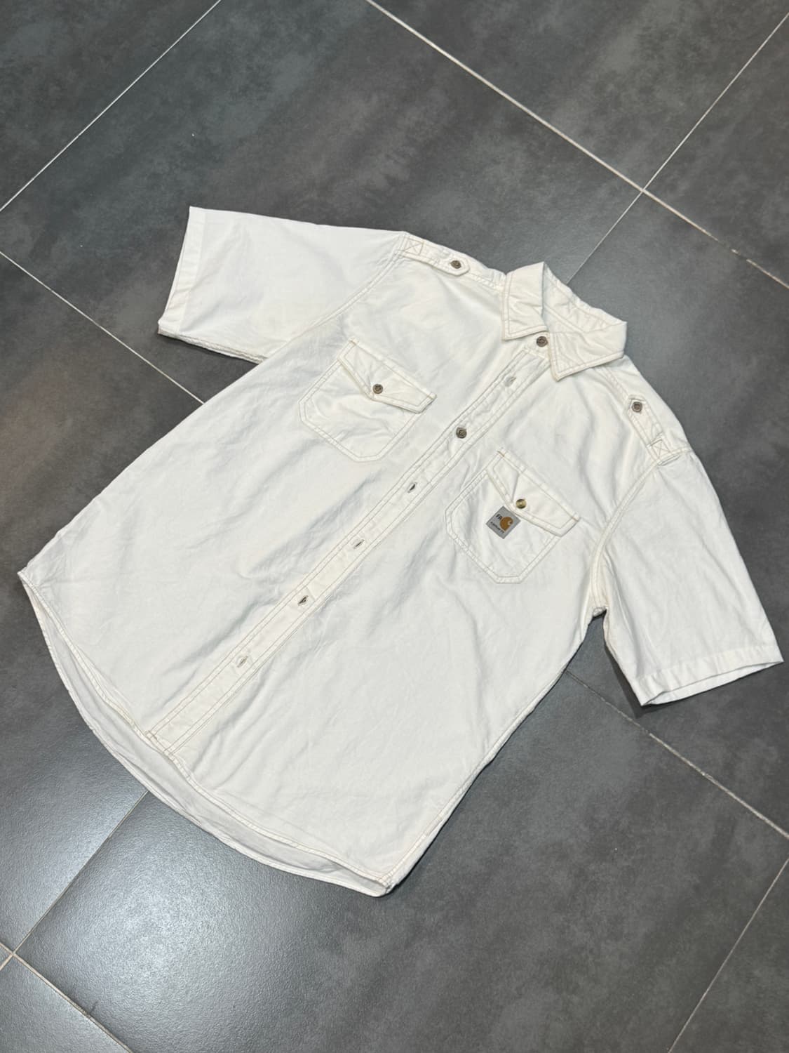 CARHARTT 반팔셔츠 화이트 상품이미지1
