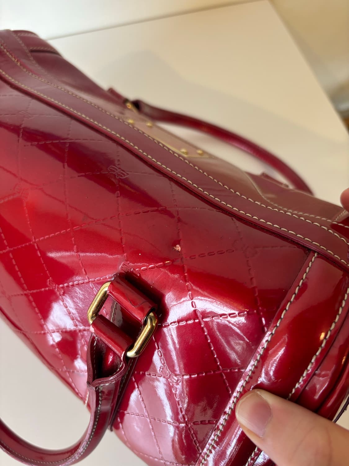 발렌시아가 레드 토트백 상품이미지4