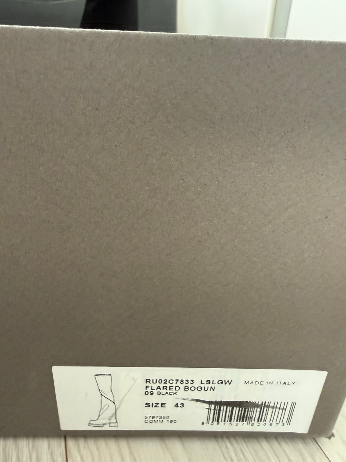 릭오웬스 보건 플레어 하이부츠 43 상품이미지7