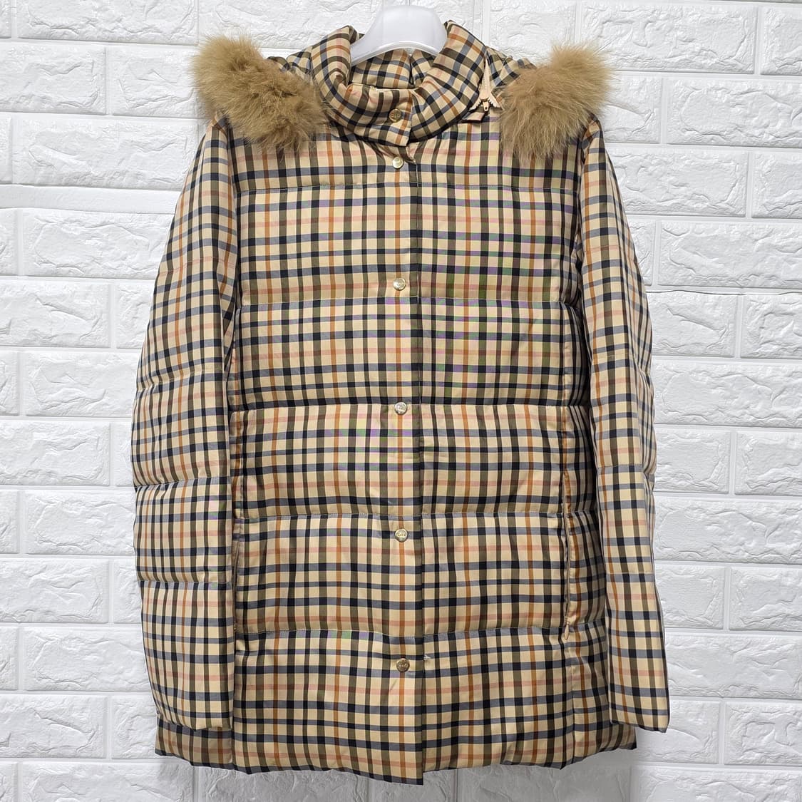 택포// 닥스 DAKS 체크패턴 다운 패딩 M 상품이미지1