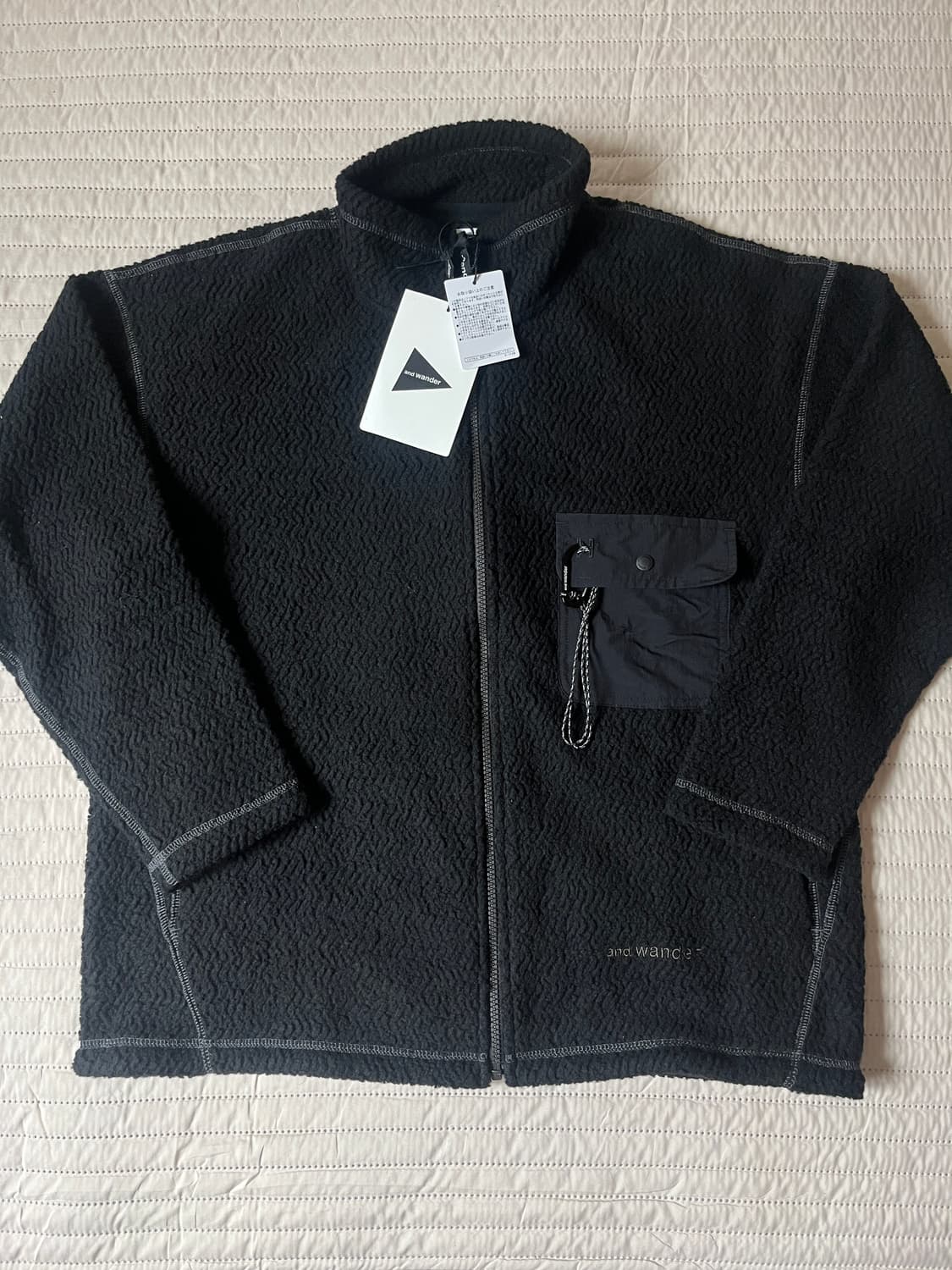 [L] 앤드원더 and wander jq 하이넥 집업 플리스 자켓 상품이미지2