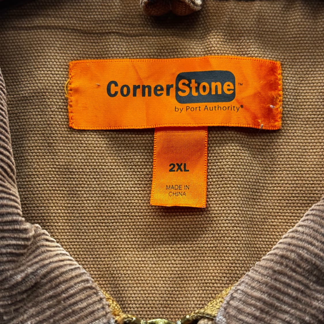 90s 코너스톤 후면 프린팅 헤비 캔버스 디트로이트 워크 자켓 상품이미지6