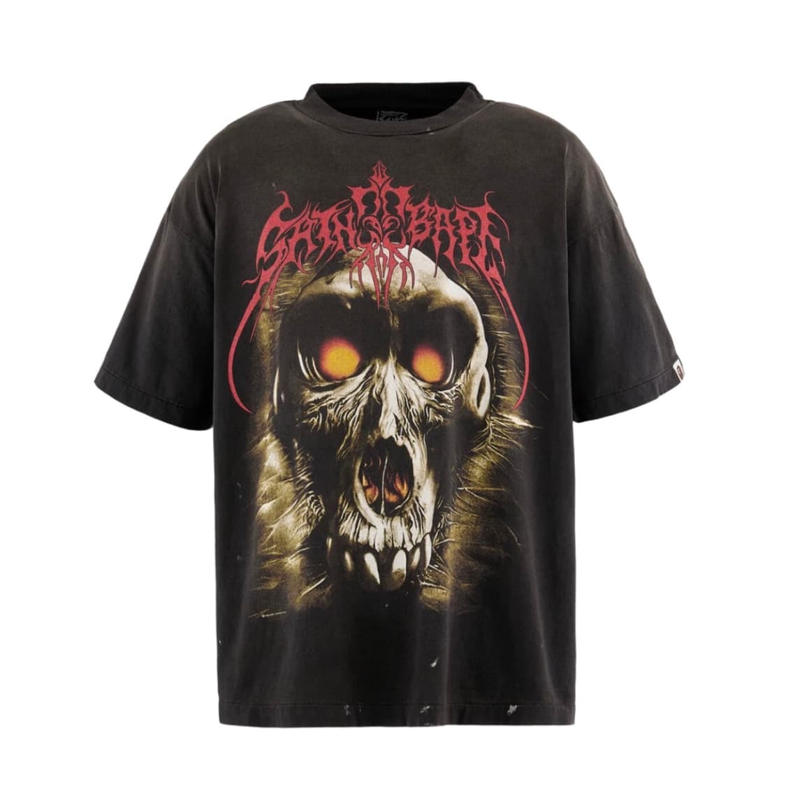 세인트마이클 x 베이프 티셔츠 블랙 상품이미지1