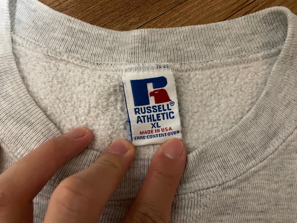 90s 러셀 애슬레틱 스웻셔츠 그레이 XL 미제🇺🇸 상품이미지3
