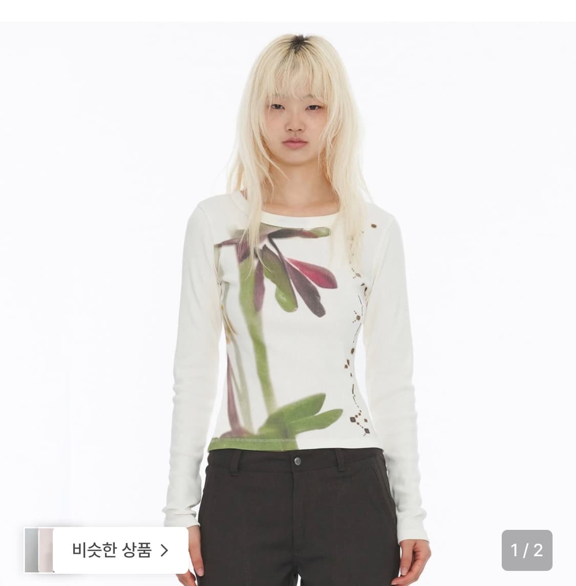 웰빙익스프레스 flower graphic long sleeve 상품이미지1