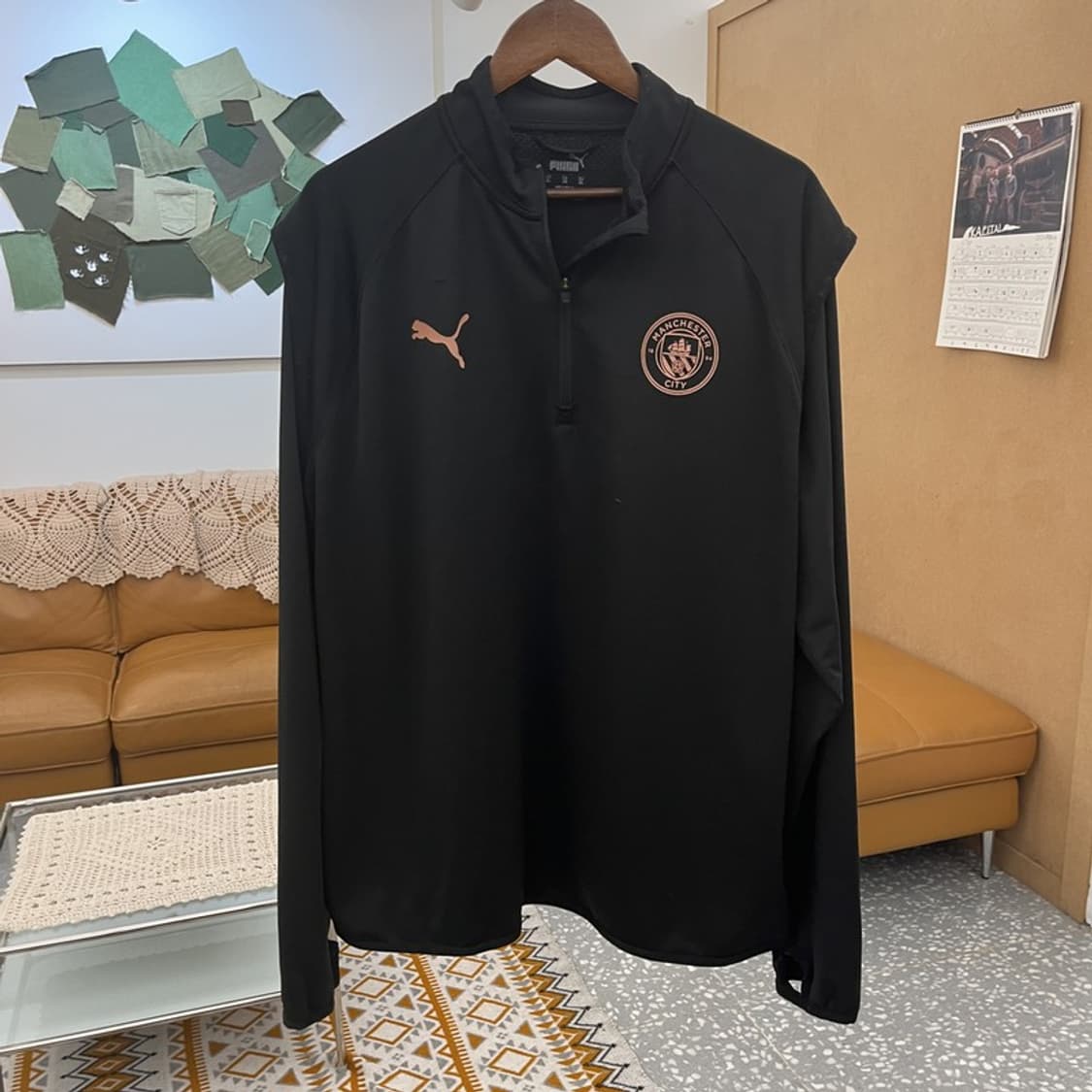 푸마 맨체스터시티 축구 웜업 러닝 져지 롱슬리브 XL C10755 상품이미지3