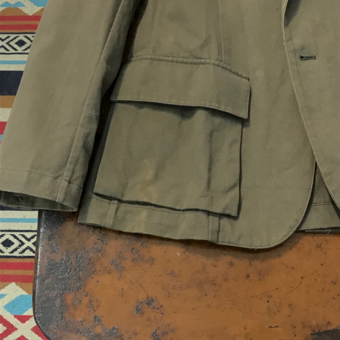 폴로랄프로렌 카키 코튼 블레이저 자켓 여성 55 사이즈 상품이미지6