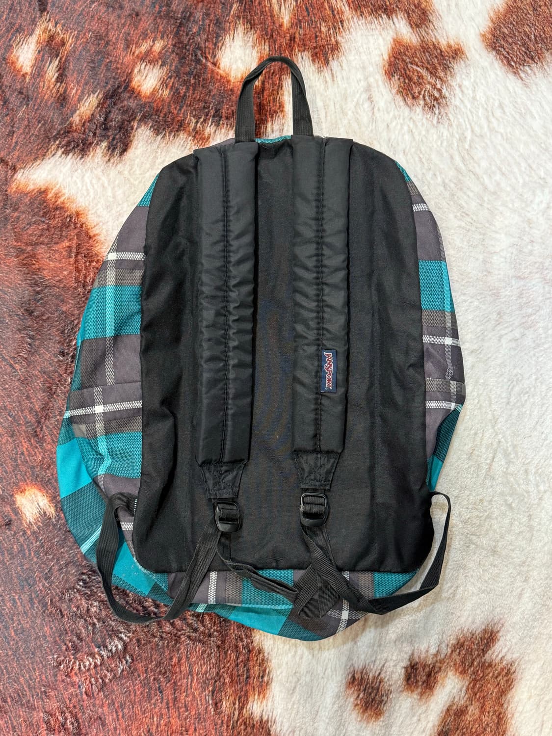 잔스포츠 Jansport T501 슈퍼브레이크 블루 체크 백팩 OS 상품이미지2