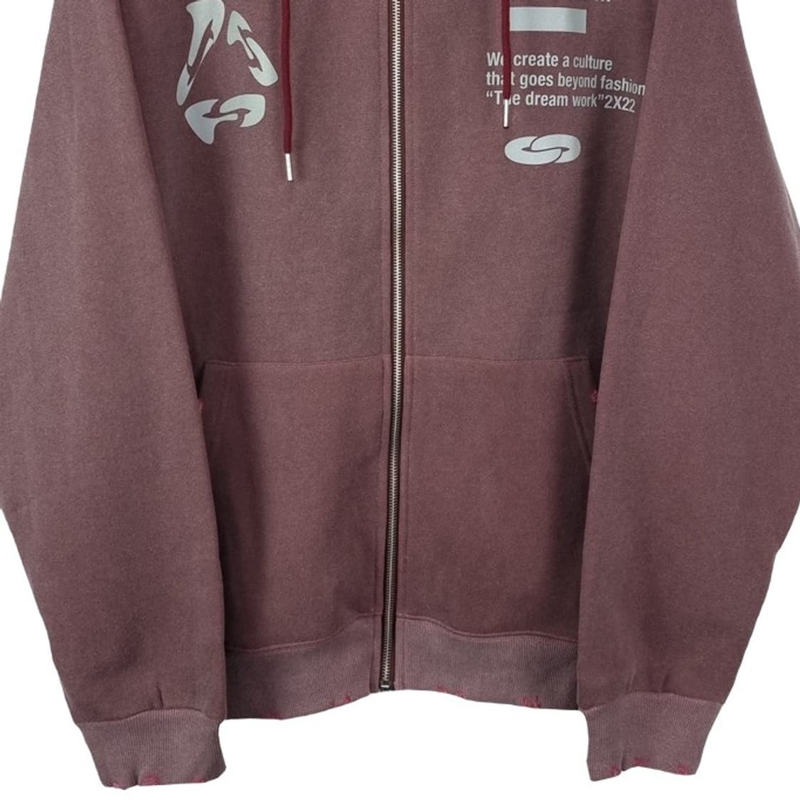 [LEEY YEEL](새상품)그래픽 프린팅 오버핏 후드집업 M19820 상품이미지5