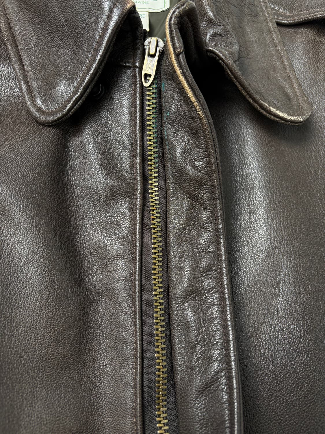 80s L.L.Bean A-2 Flight Leather Jacket  상품이미지9