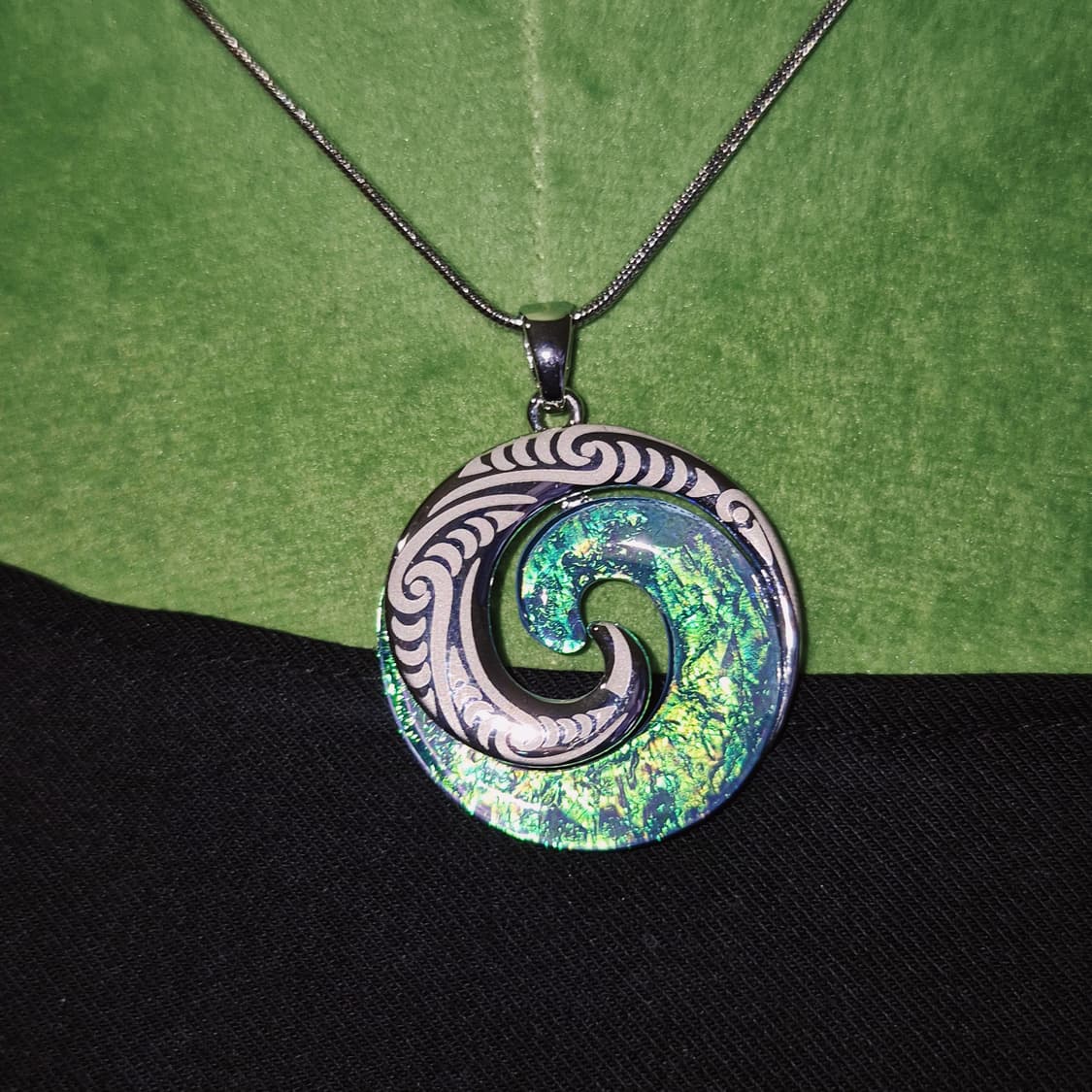 90s 뉴질랜드 파우아 자개 소용돌이 목걸이 상품이미지7