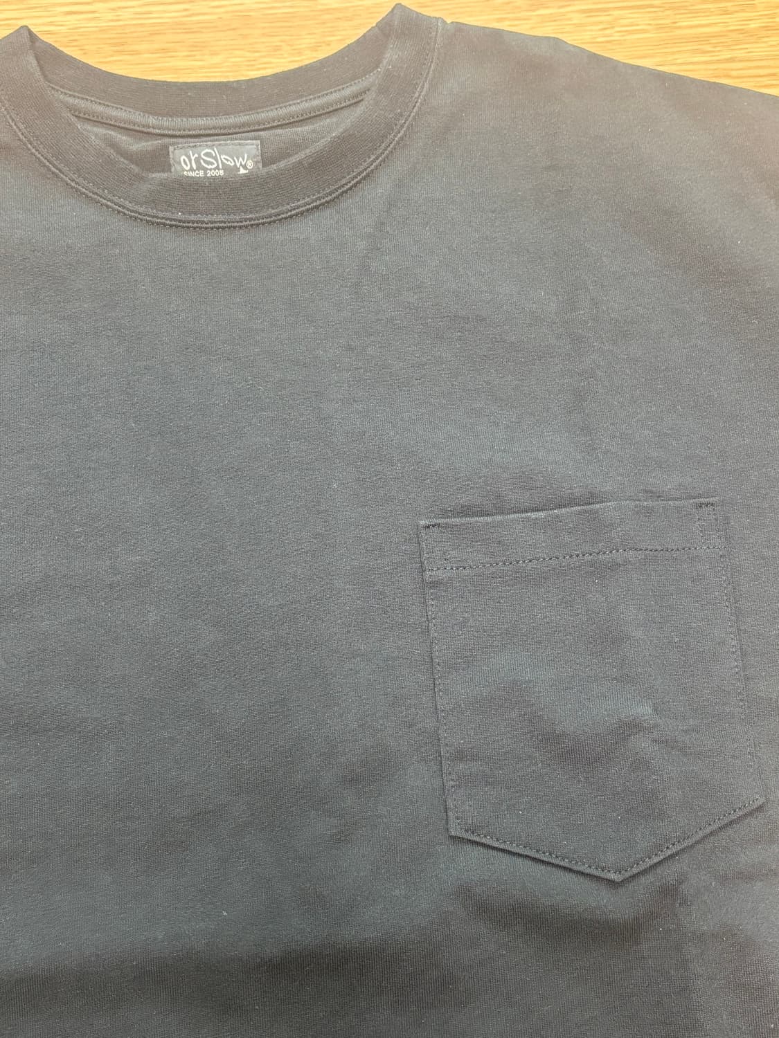 [새상품/M-L] 오어슬로우 포켓 반팔 티셔츠 블랙 상품이미지4