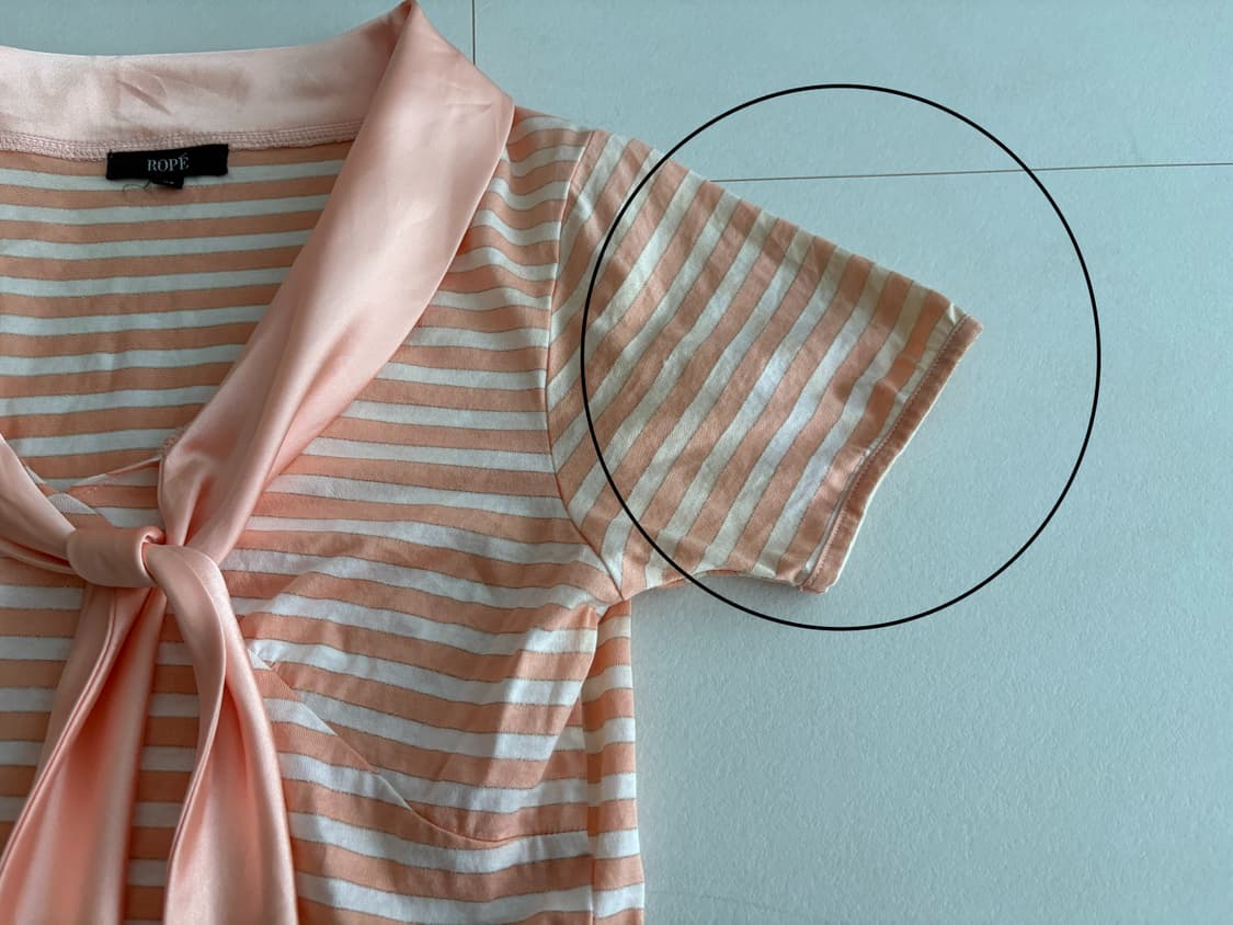 stripe neck tie tee 상품이미지5