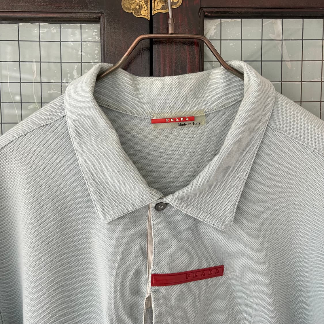 프라다 스포츠 체스트 포켓 폴로 셔츠 상품이미지8