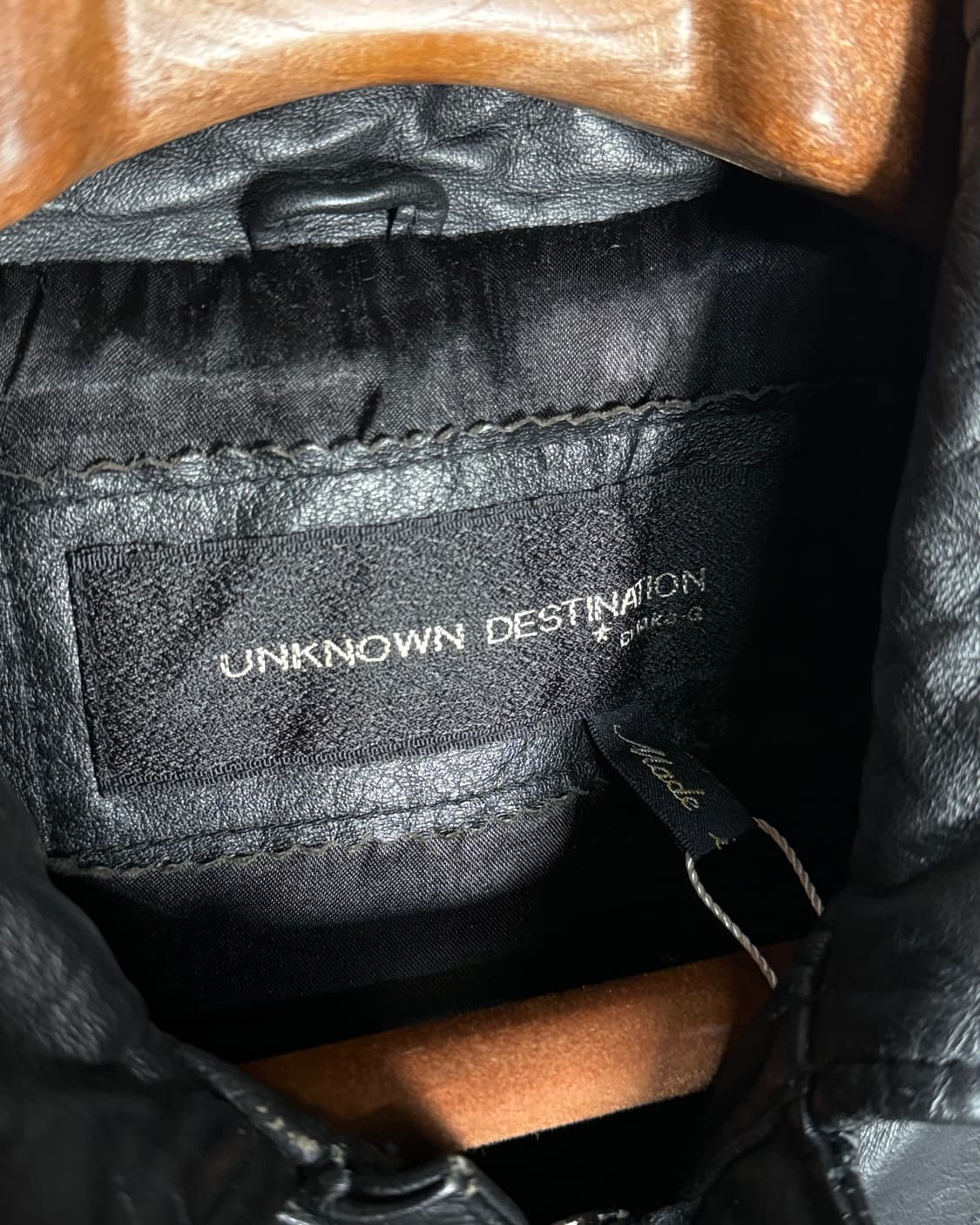 80-90s 언노운 데스티네이션 by Taka-Q 카우하이드 카코트 XL 상품이미지5