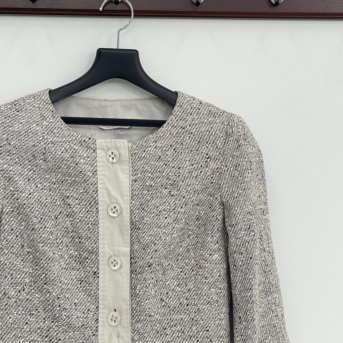 막스마라 트위드 논카라 자켓 상품이미지2