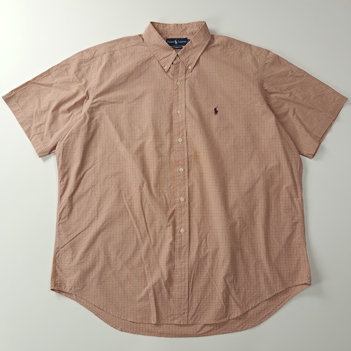 CK807 2XL 폴로 90s 홍콩판 스몰타탄체크 반팔 셔츠 남방 상품이미지1