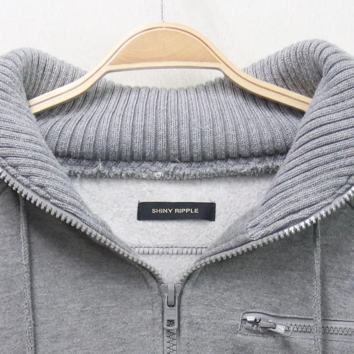 SHINY RIPPLE 하이넥 후드 집업 62371 상품이미지5