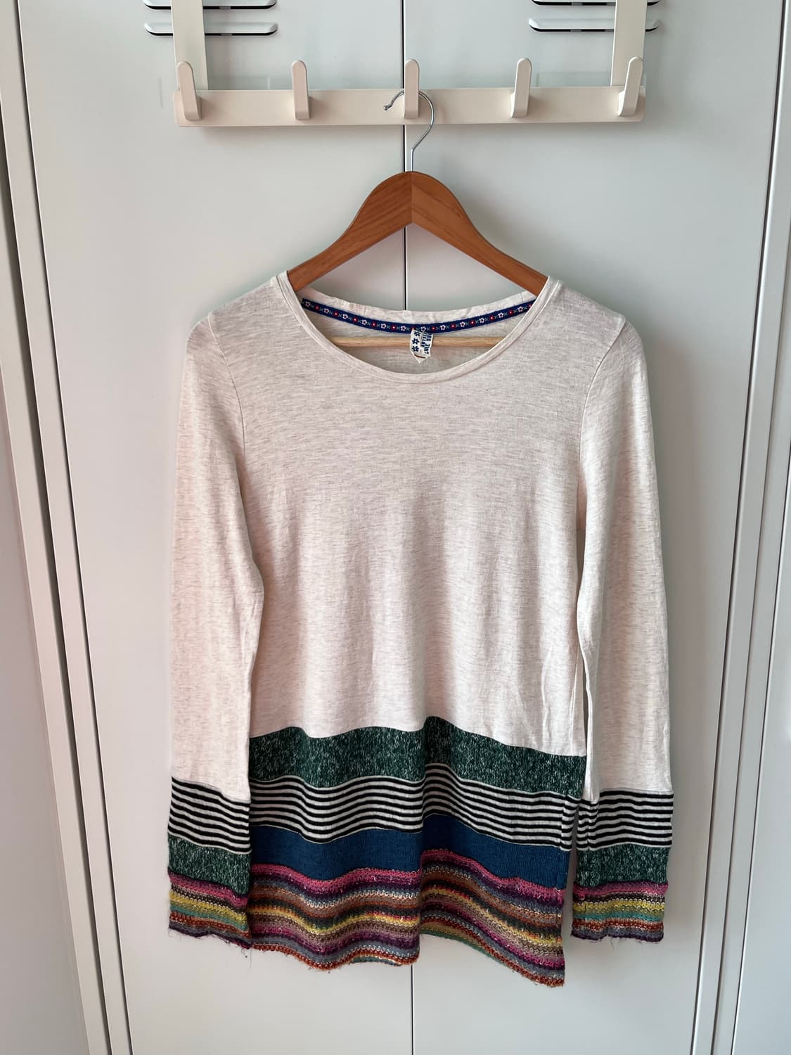 Cube sugar 패턴 레이어드 롱 슬리브 상품이미지9