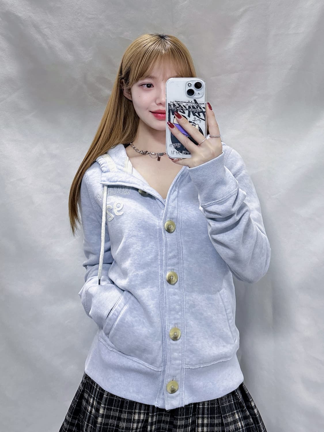 아베크롬비 베이비블루 버튼 후드집업  상품이미지2