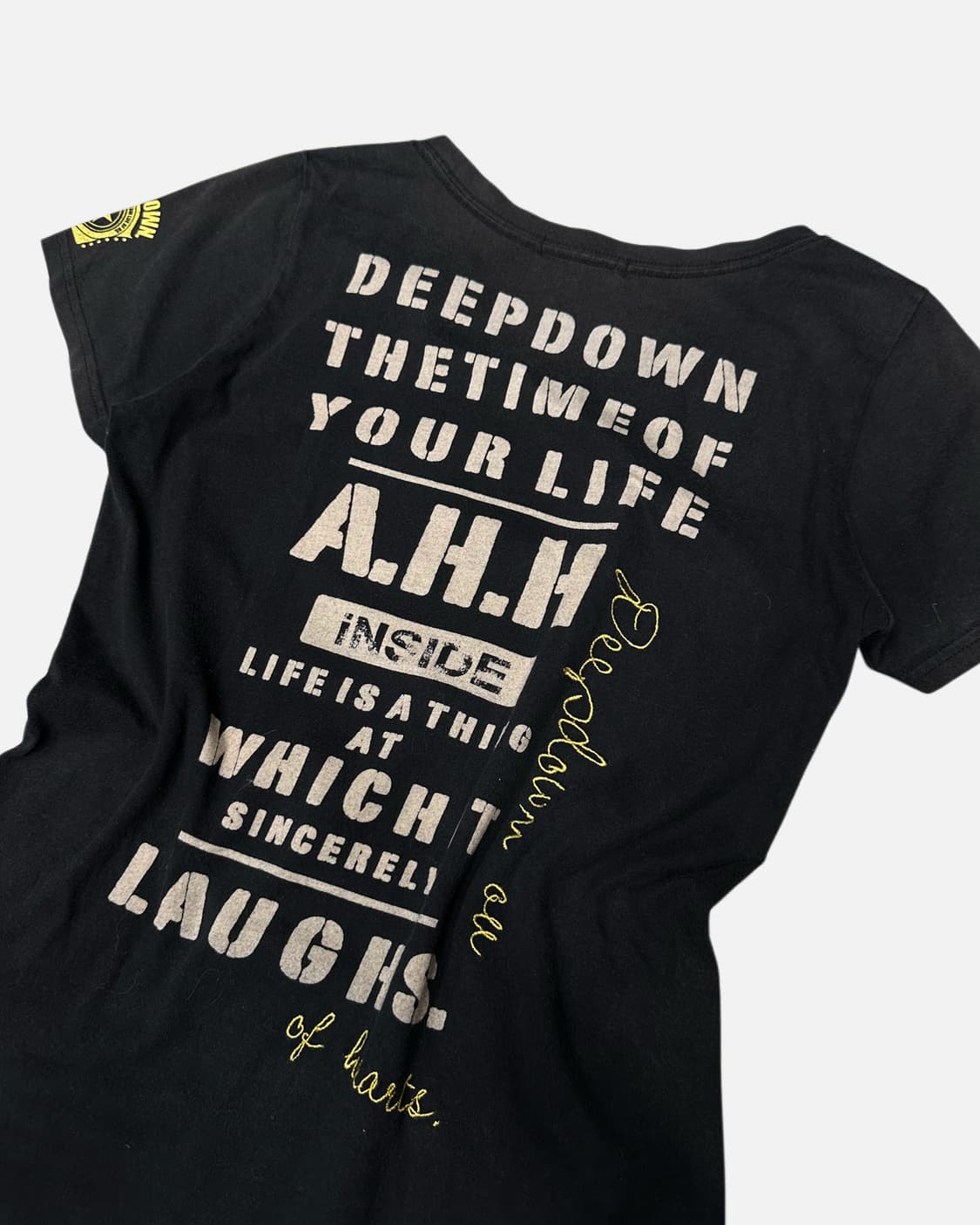 lettering printing embroidery t-shirt 상품이미지5