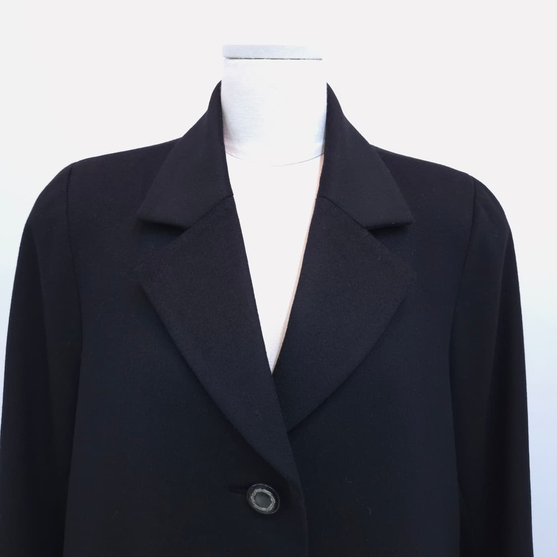 100% 스코틀랜드산 캐시미어 블랙 롱코트 상품이미지2