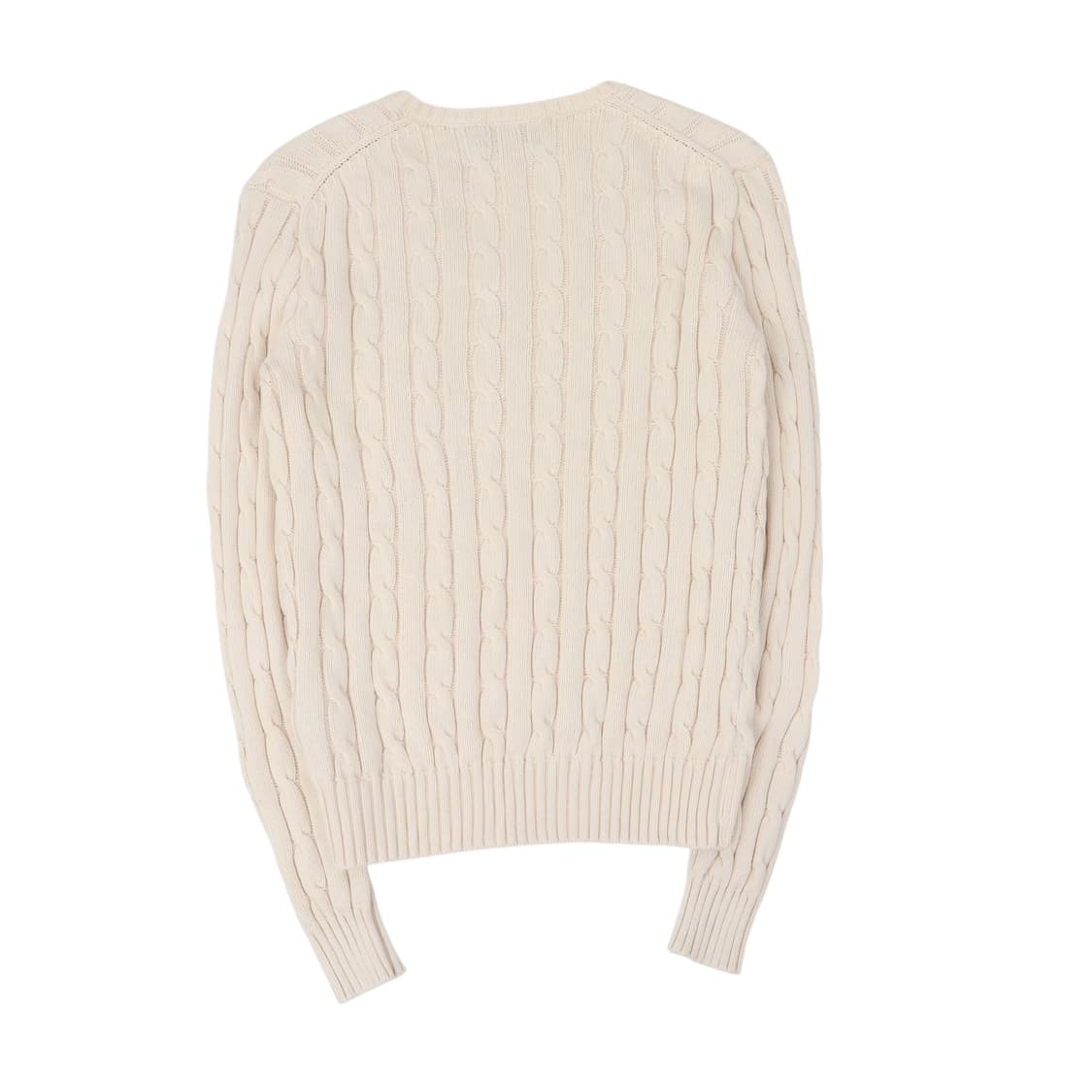 폴로 랄프로렌 아이보리 브이넥 케이블 니트 상품이미지5