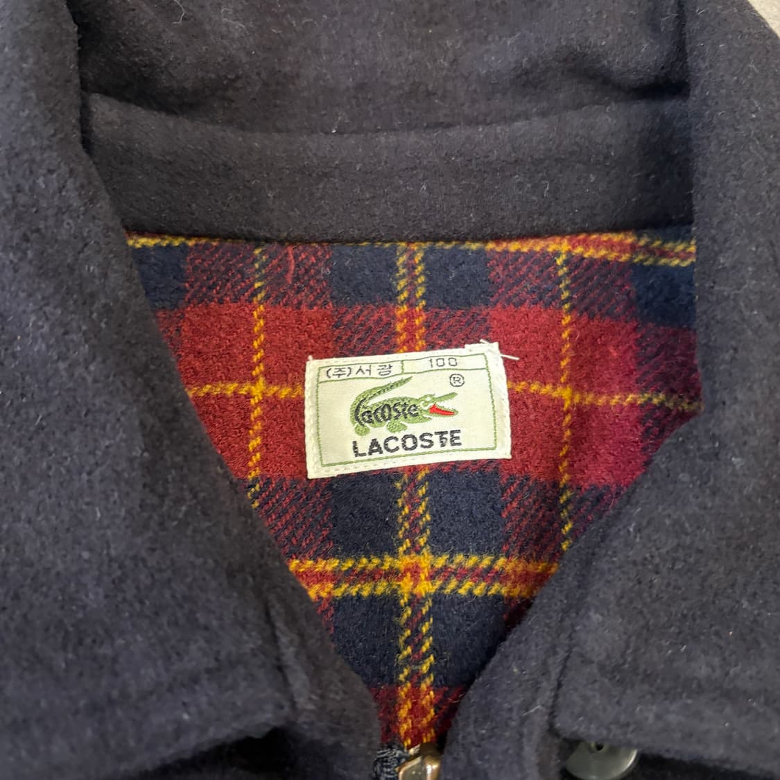 라코스테 정품 서광제조 울 블루종 자켓 상품이미지6