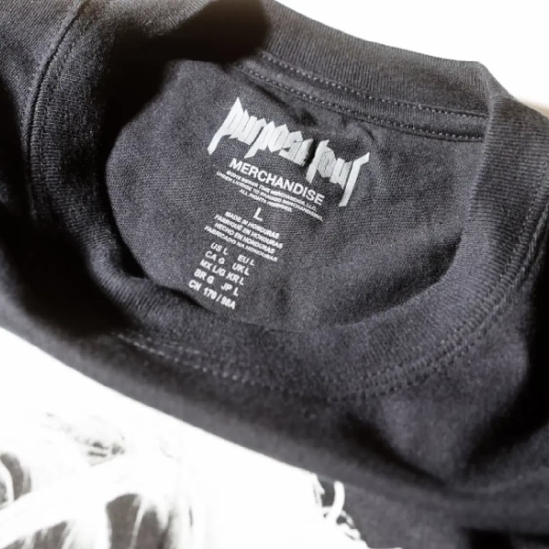 [L] 저스틴 비버 퍼포즈 투어 저스틴포에버 빈티지 티셔츠 상품이미지3