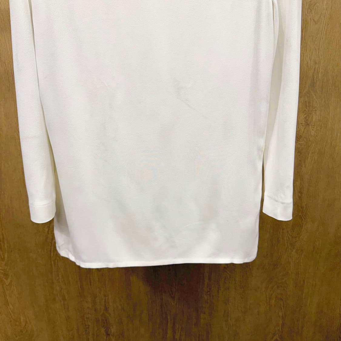 소니아 리키엘 블라우스 롱 슬리브 숄더 버튼 라운드넥 디테일 화이트 상품이미지5