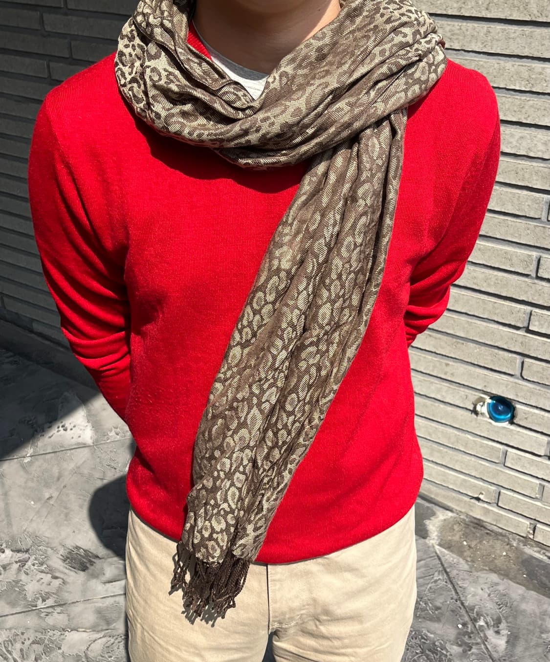 레오파드 패턴 스카프(vintage) 상품이미지1