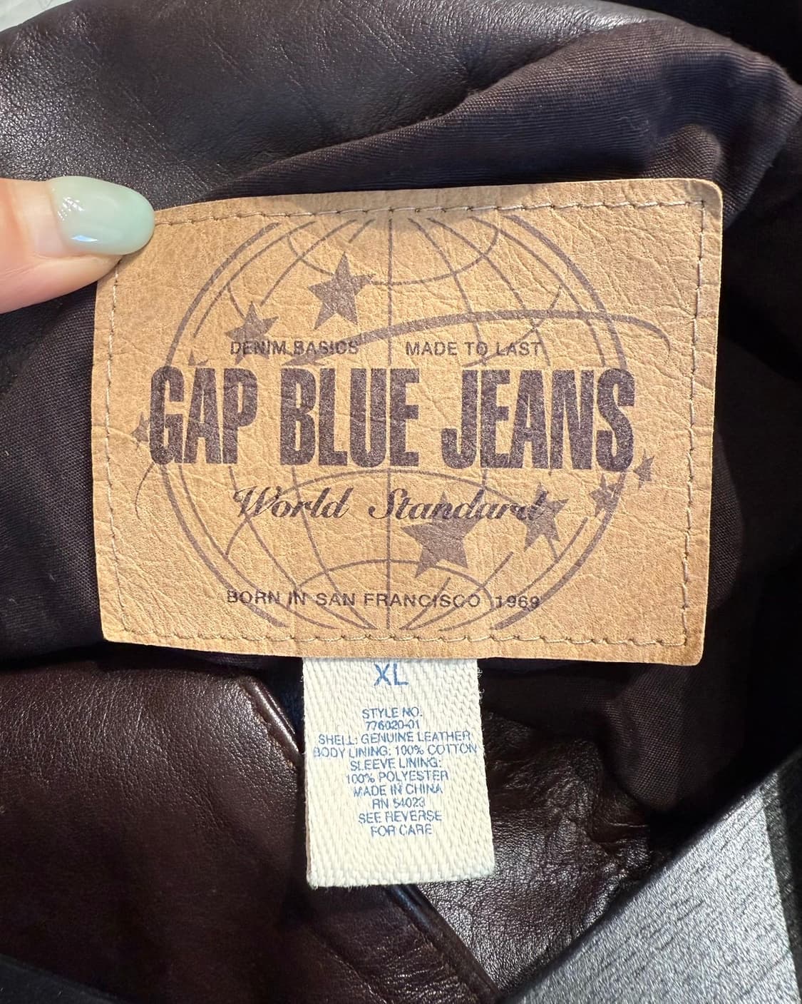 갭 블루 진스 브라운 레더 트러커 자켓 상품이미지8