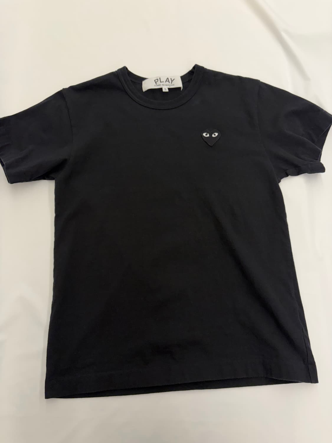 [S] 꼼데가르송 플레이 반팔티 블랙 ax-t064 상품이미지1