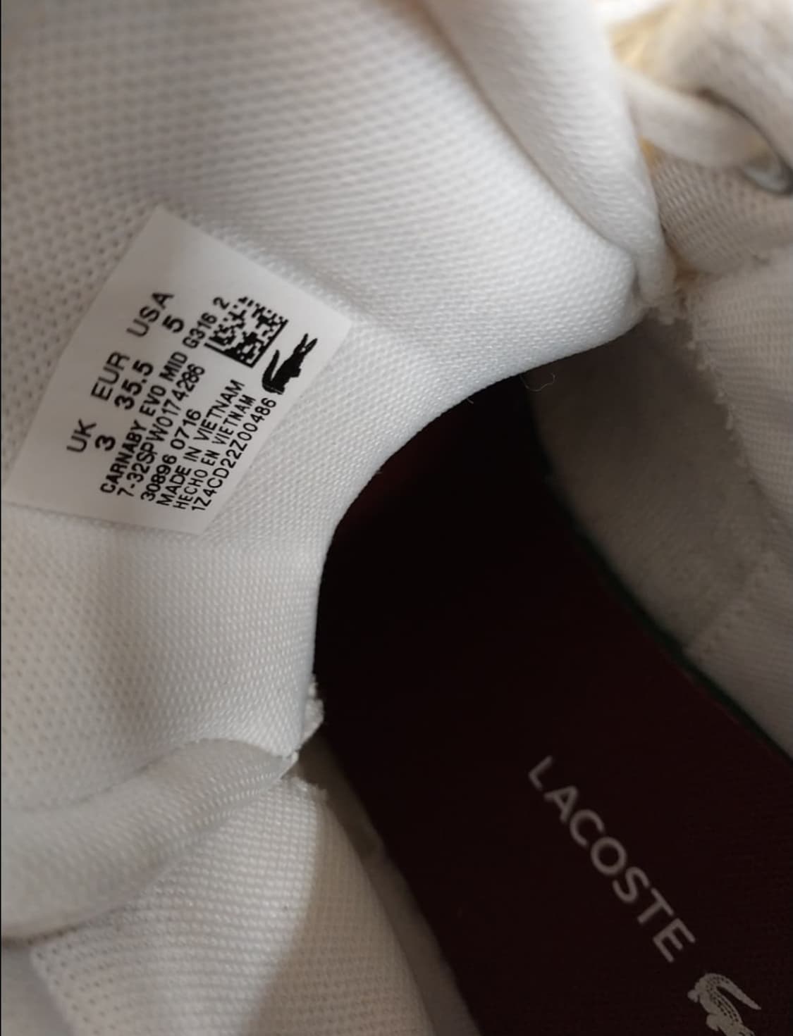 여성 라코스테 카나비에보 미드 스니커즈 (US 5/ 220) 상품이미지9