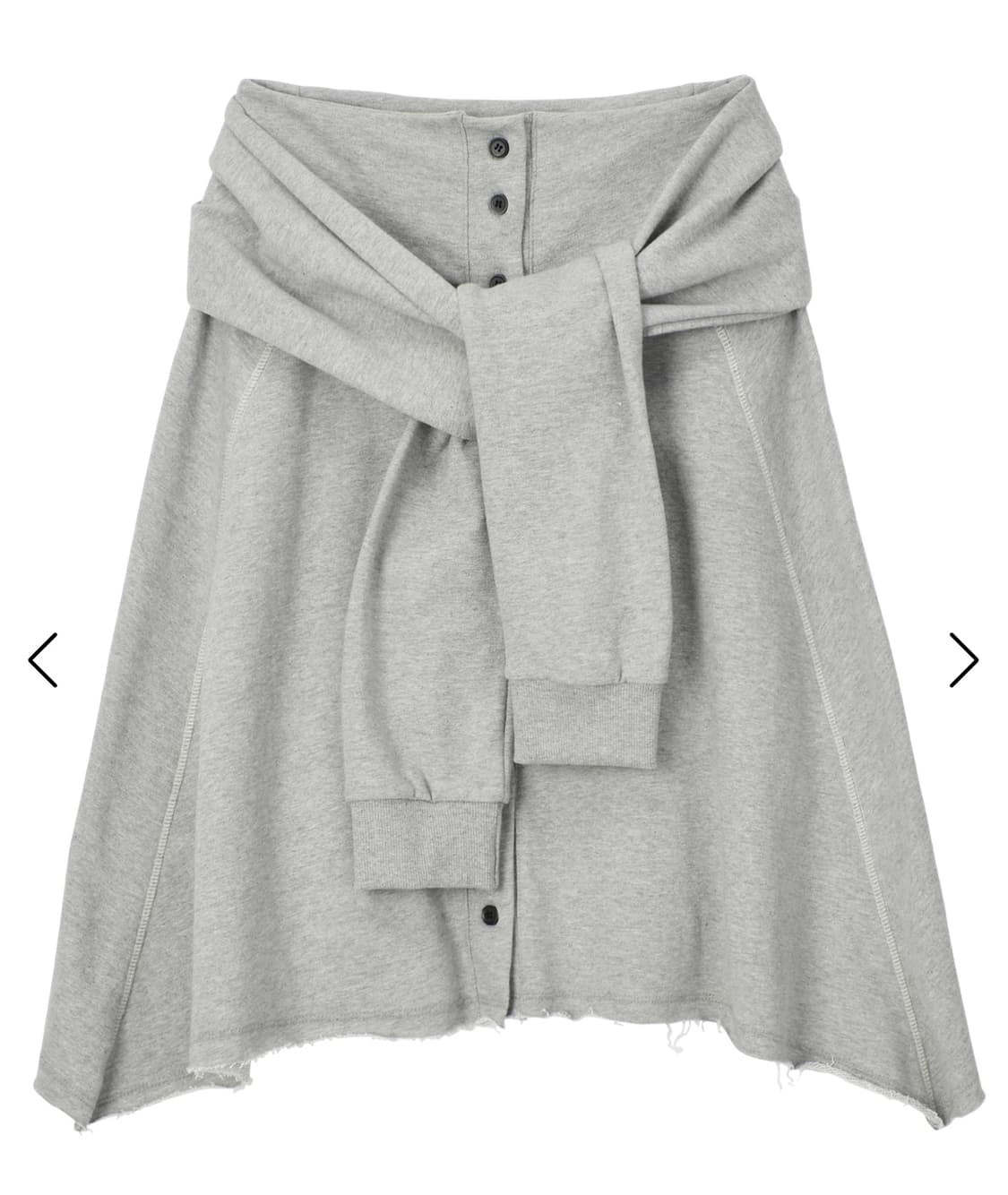 탠스댄스 파히섬 COTTON TIED SKIRT_GRAY 상품이미지1