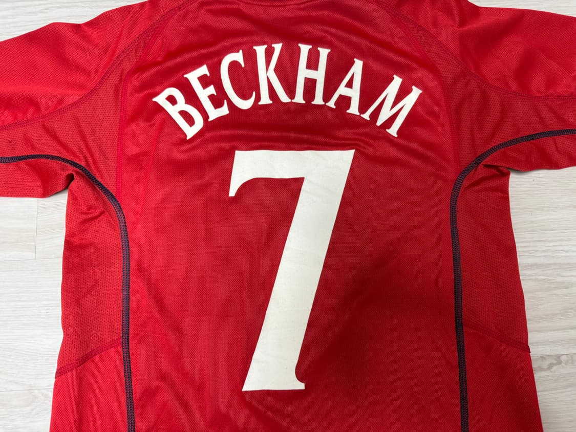 [S] 엄브로 잉글랜드 국대 02-04 어웨이 베컴 마킹 유니폼 상품이미지6