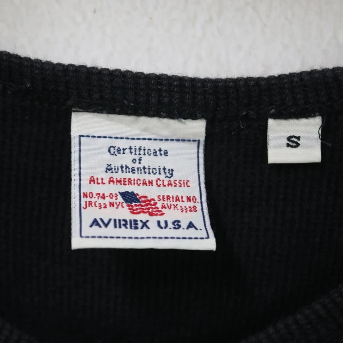 AVIREX BLACK RIBBED SHORT SLEEVE 상품이미지8