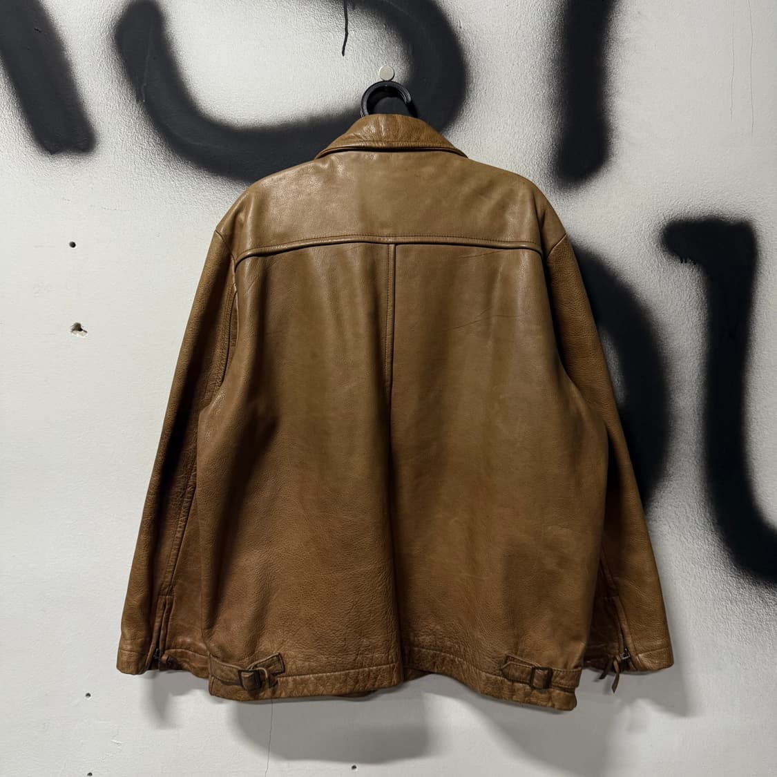 90s 리바이스 코리아 카우하이드 100% 소가죽 싱글 자켓 상품이미지2