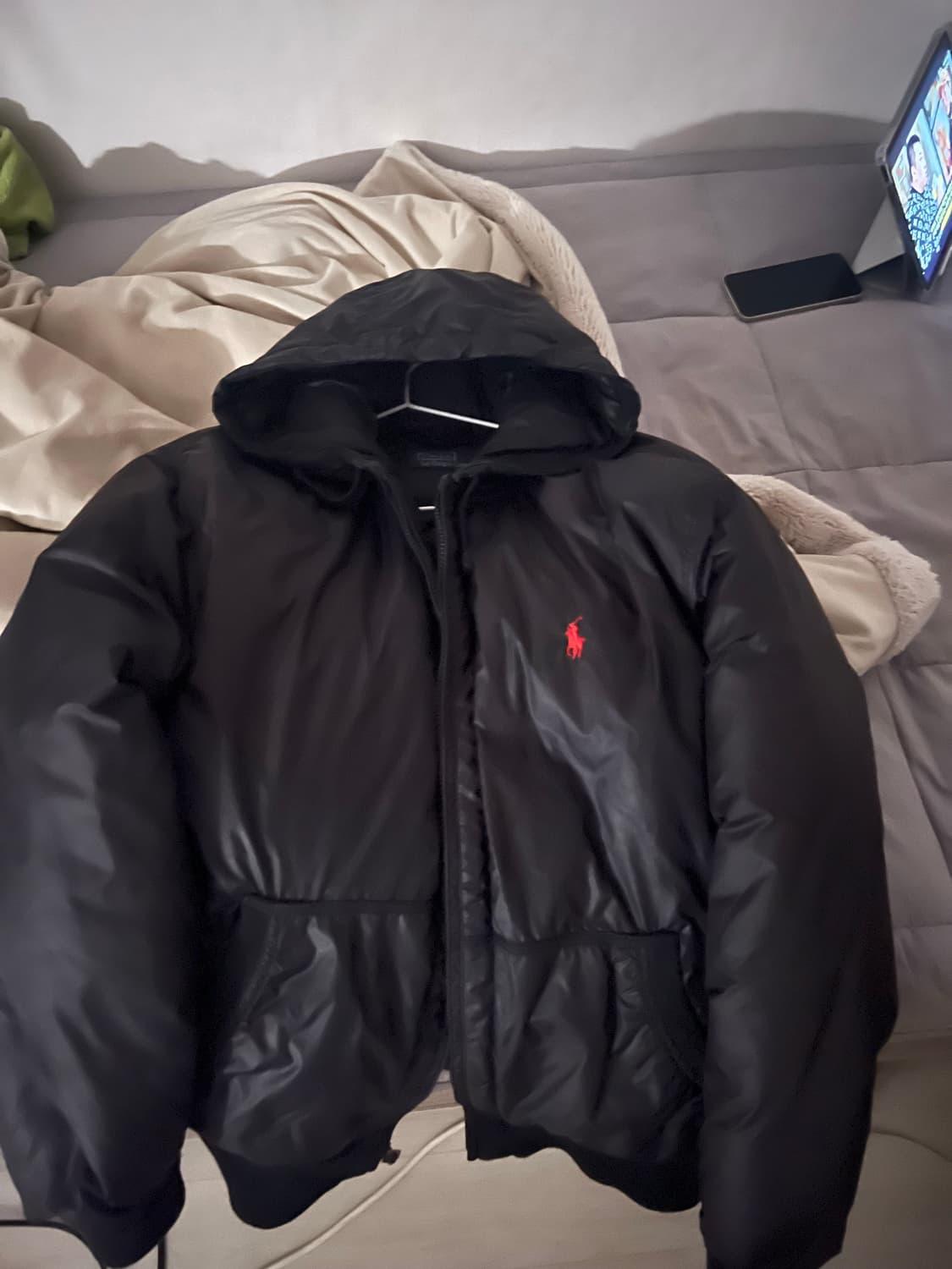 폴로 후드 숏패딩 (100) 상품이미지1