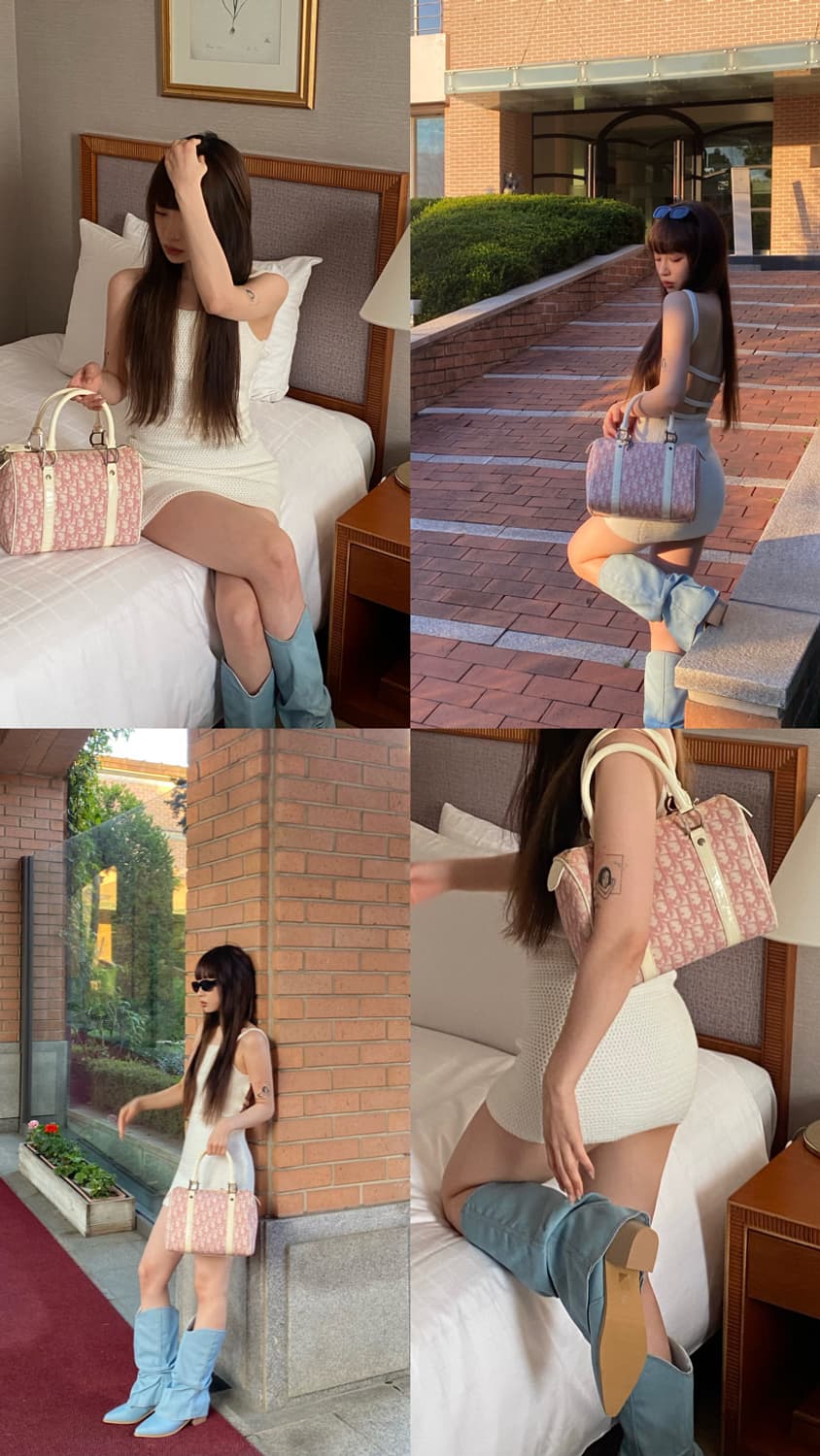 디올 오블리크 볼링백 핑크 상품이미지2