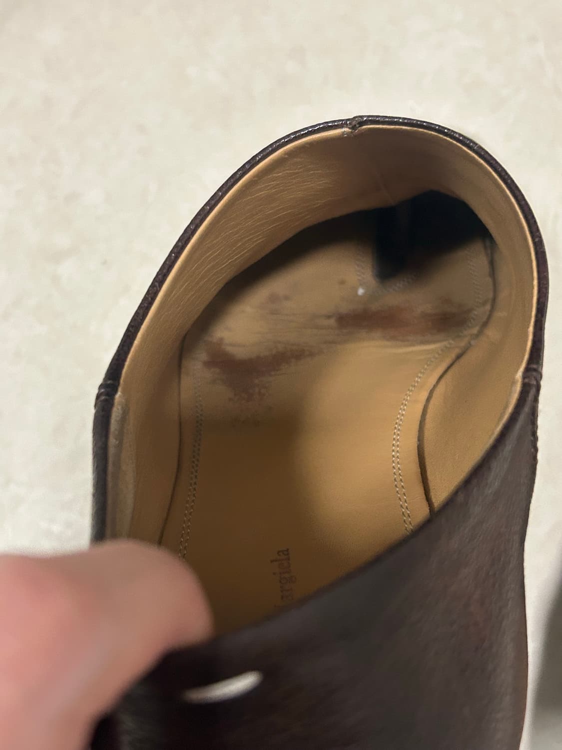 마르지엘라 타비 로퍼 브라운 상품이미지5